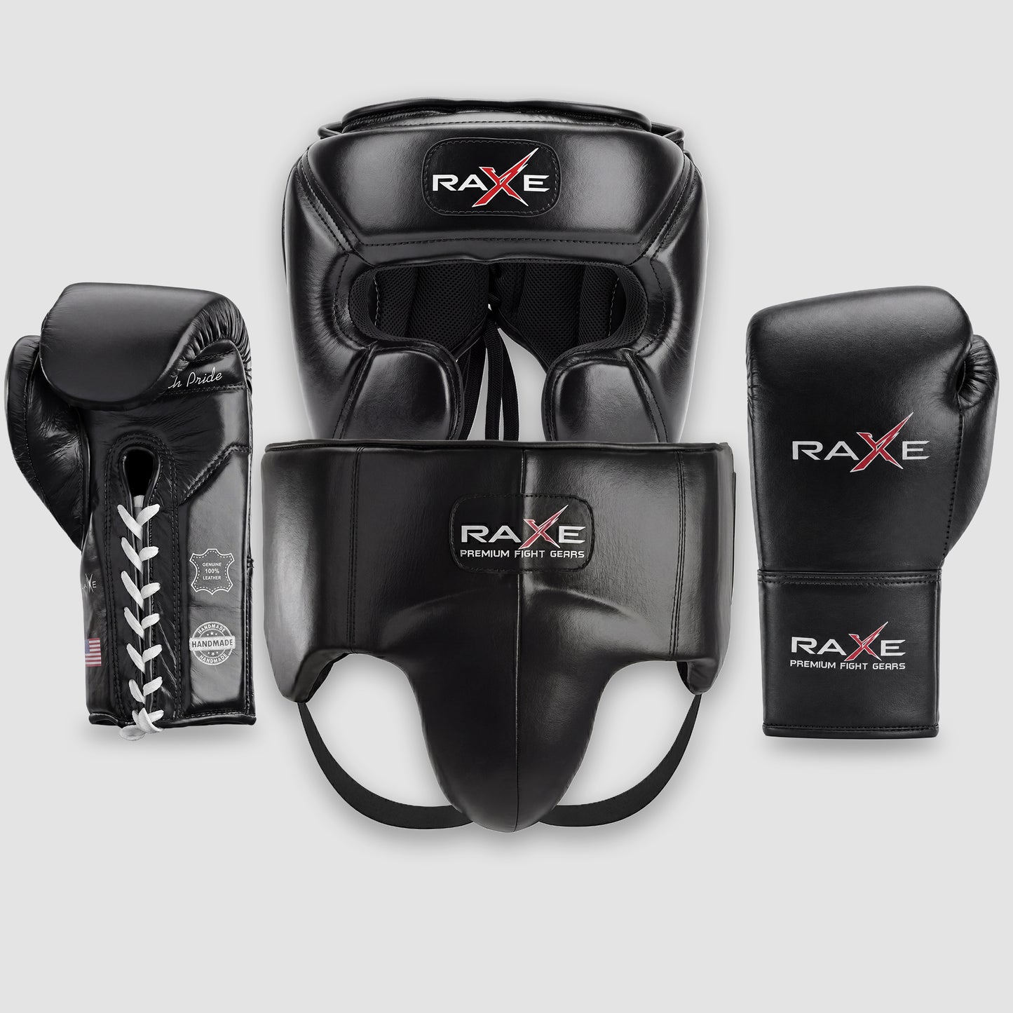 RAXE Pro Leather Boxing Gear Set