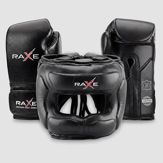 Premium Lace-Up Boxing Protective Gear Set Raxe Sports