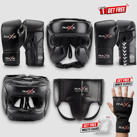 Premium Boxing Protective Gear Set (Copy) Raxe Sports Boxing Gloves Boxing Equipments